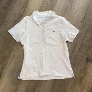 Vineyard Vines White Polo Shirt Size L
